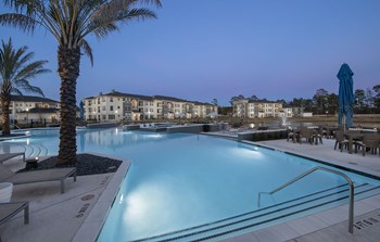 Pool in evening